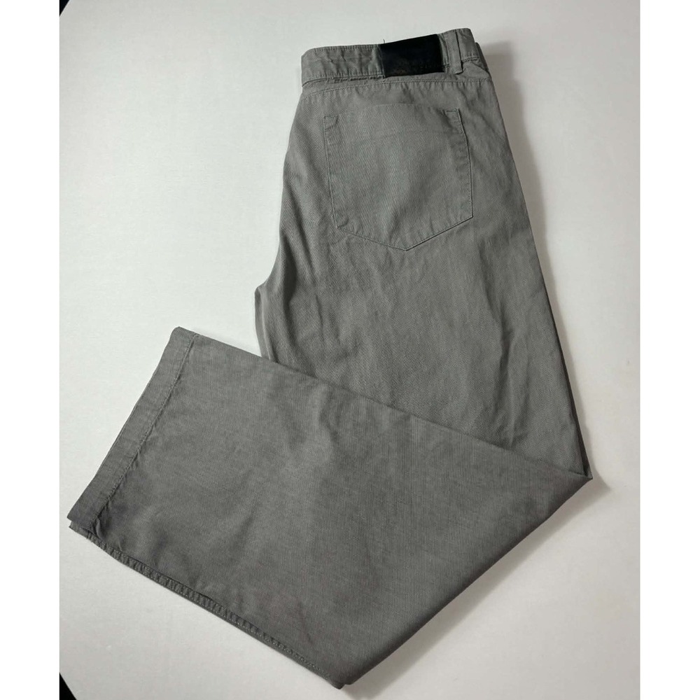 Calvin Klein CK Mens Gray Chino Pants 36x30 Straight Fit Casual Cotton Classic